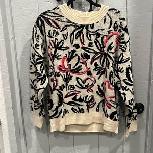 Anthropologie Pink Combo Sweater Size Medium NWT